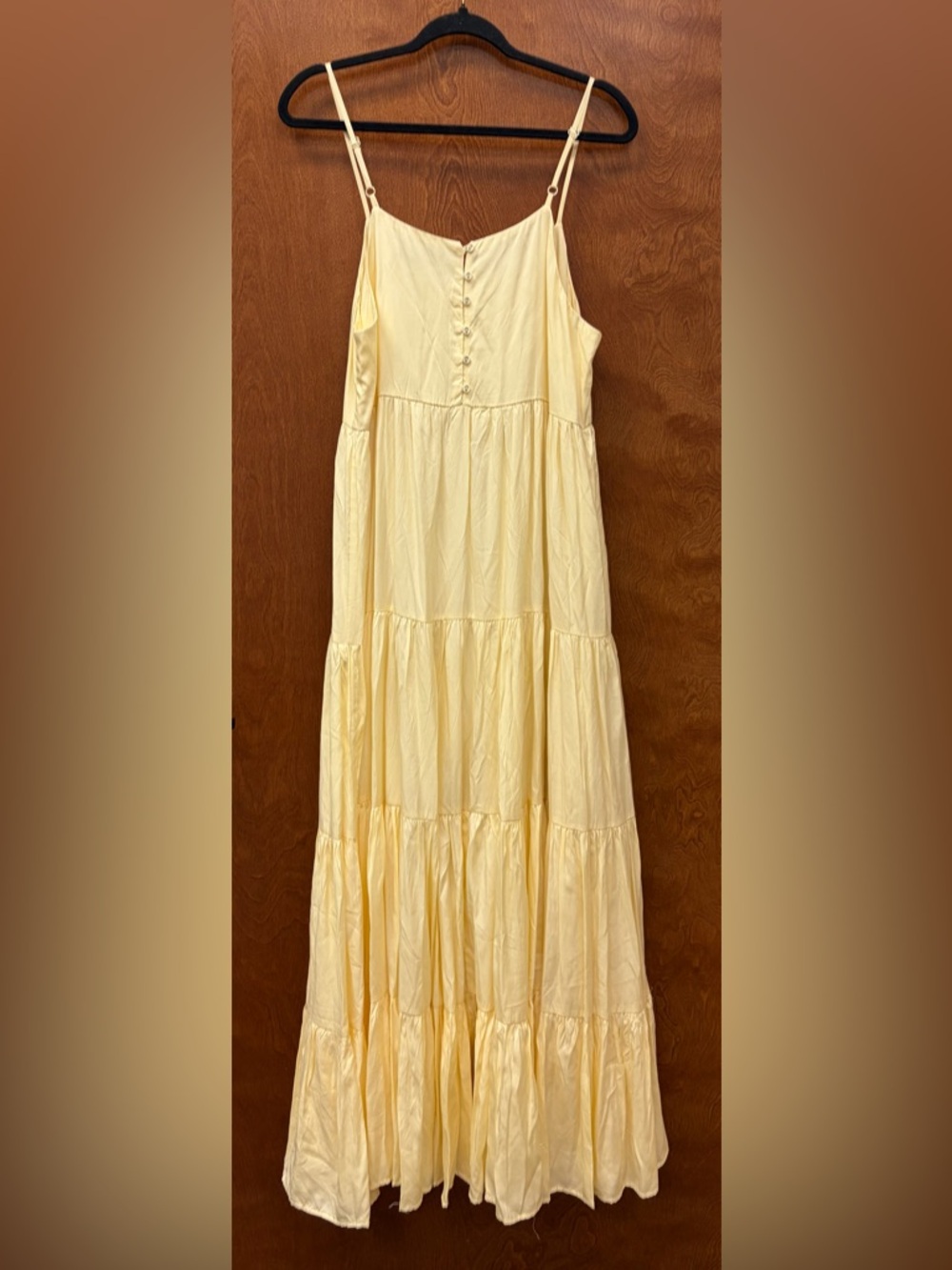 Light Yellow Tiered Maxi Dress - Women